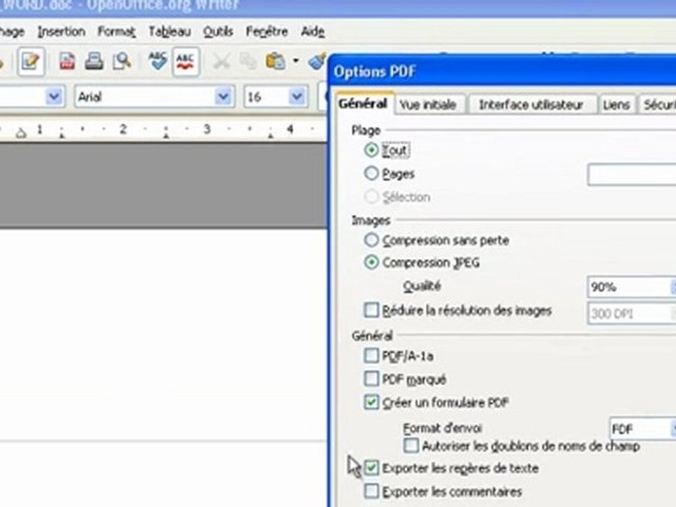 Comment envoyer un doc open office par email