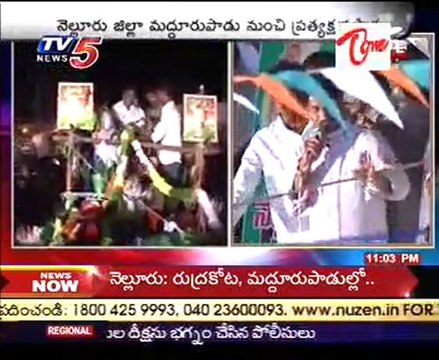 Y.S.Jagan's Odarpu Yatra Huge Human Ocean @ Madhuru - Nellore dist