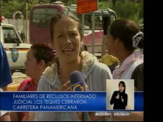 Familias de reos protestaron en la Panamericana