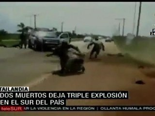 Mueren dos personas en triple atentado en Tailandia