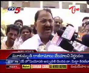 D Srinivas talking to media