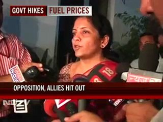 Fuel price hike: Opposition, allies hit out
