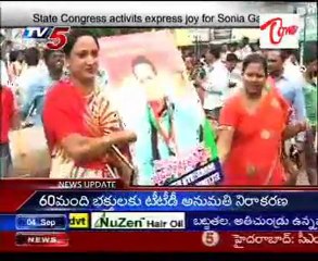State Congress Activities Express Joy For Sonia Gandhi