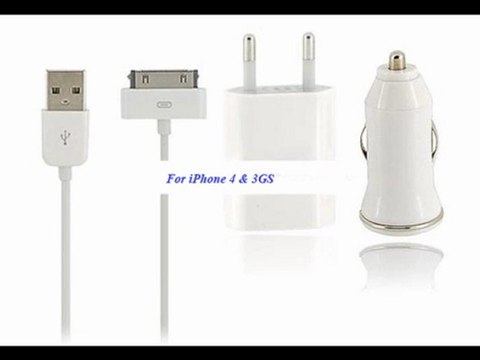 LOT 100 PACKS CHARGEUR 3 EN 1 IPHONE 4 /3G/3GS /IPOD/IPAD CHEZ DISCOUNT3G