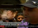 Jóvenes apoyan gobierno de Bashar Al-Assad