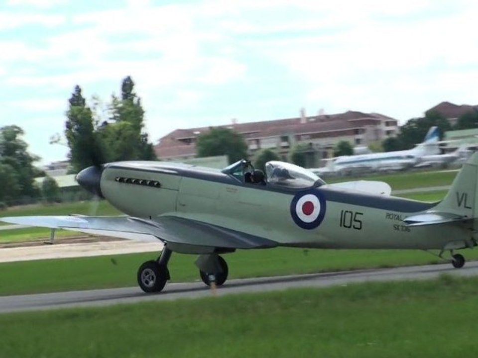 Seafire au roulage Full HD  Meeting aérien du Bourget Paris Airshow LFTA 2011