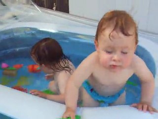 baignade de Célian et Isis