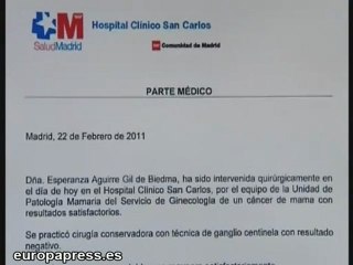 Aguirre se recupera "satisfactoriamente"