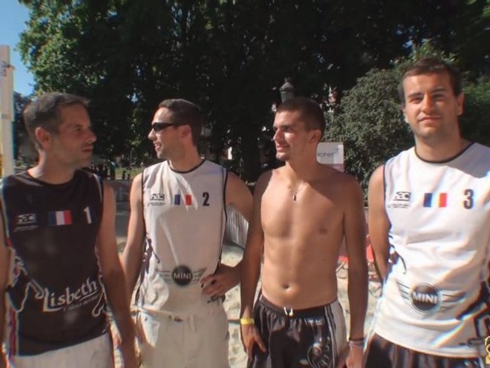Match de Finale Eco Beach 2011 Beach Volley Place de la Bourse Mulhouse