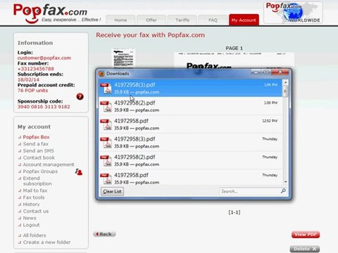 Free OCR (Optical Character Recognition) for received faxes