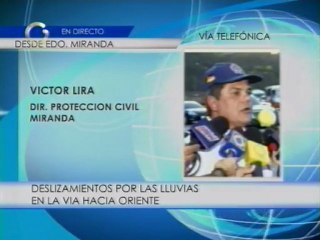 Vías mirandinas afectadas por lluvia