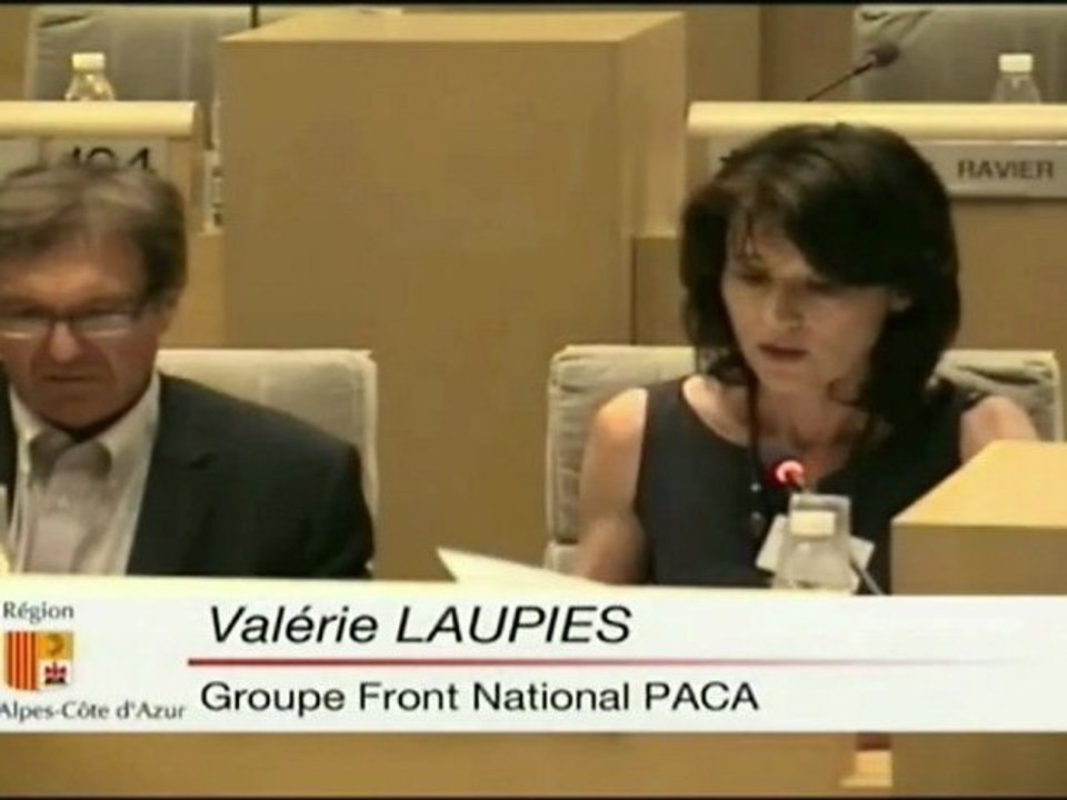 Région PACA 24/06/2011 - Valérie LAUPIES (FN) - Projet "Prêt - Partez"