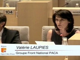 Région PACA 24/06/2011 - Valérie LAUPIES (FN) -  "La "stagiérisation" masque la défaillance de l'école"