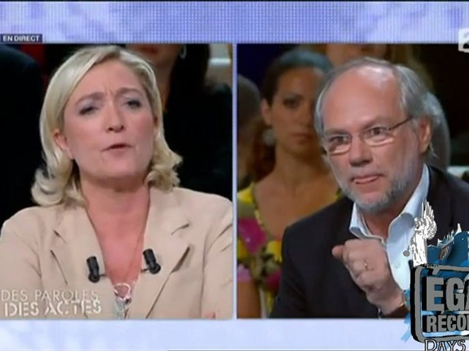 Marine Le Pen: "Joffrin en vacance avec mon père"