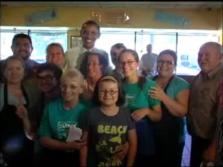 President Obama Visits Ross' Restaurant in Bettendorf, Iowa,