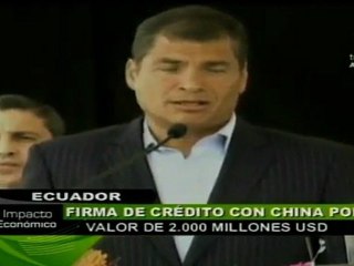 Ecuador pidé crédito a China