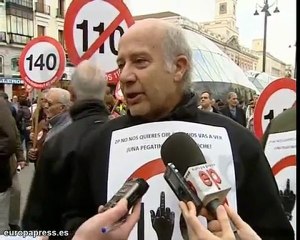 Manifestación contra el nuevo límite de velocidad