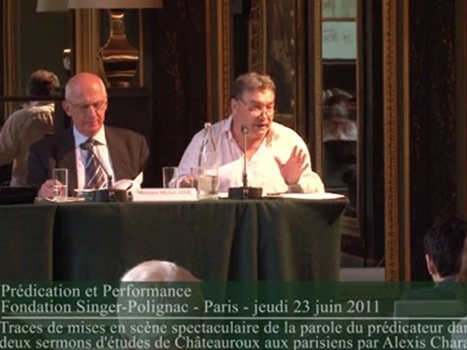 Traces de mises en scène spectaculaire de la parole du prédicateur dans deux sermons d'études de Châteauroux aux parisiens - Alexis Charansonnet