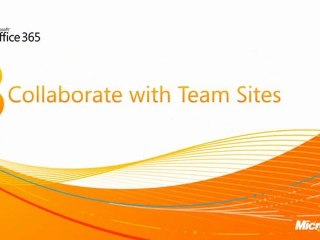 Tour Office 365 for users chap. 3- Collaborate with Team Sites
