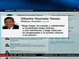Ollanta Humala envía mensaje de pronta recuperación a Chá