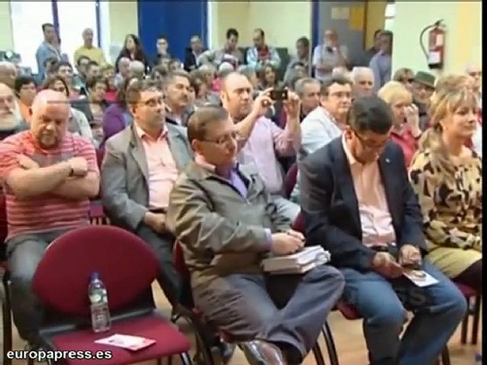 Jesús Iglesias en un acto en El Entrego