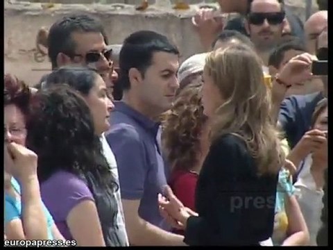 Los Príncipes de Asturias visitan Lorca después del seísmo