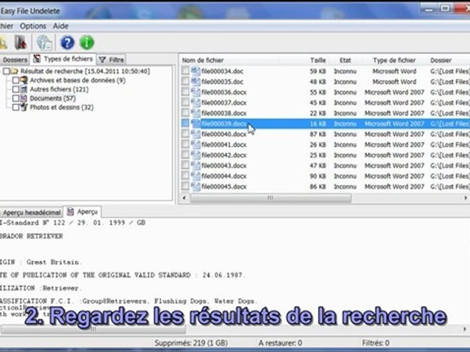 Récupérer les fichiers supprimés à l'aide d'Easy File Undelete