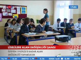 Lise öğrencileri 'alan' değiştirebilecek