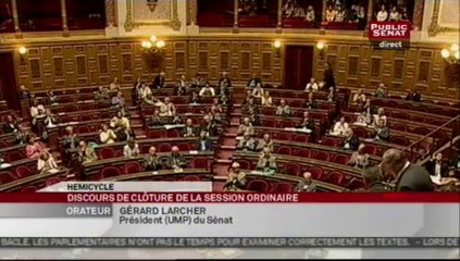 SEANCE,Discours de fin de session parlementaire par le Président du Sénat