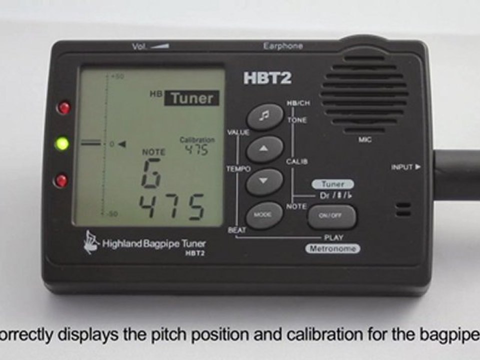 HBT2 Bagpipe Tuner compared to a Chromatic Tuner