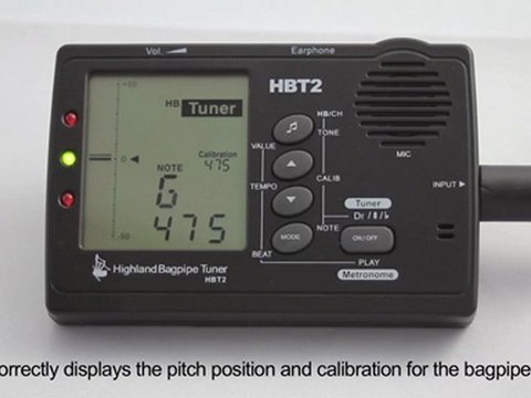 HBT2 Bagpipe Tuner compared to a Chromatic Tuner