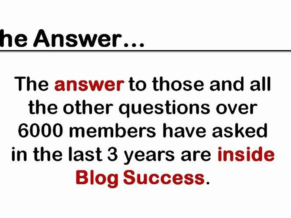 Join Blog Success Today! - Blog Success