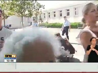 Nicolas Sarkozy bousculé le 30 juin 2011 à Brax