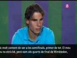 Rafa Nadal semifinalista en Wimbledon