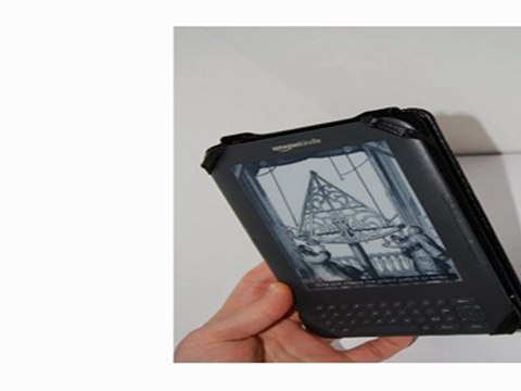 Black Leather Stand Cover Case for Amazon Kindle 3 3G