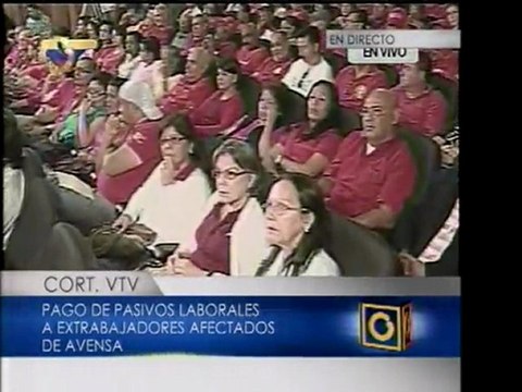 Pagos de pasivos laborales a Avensa