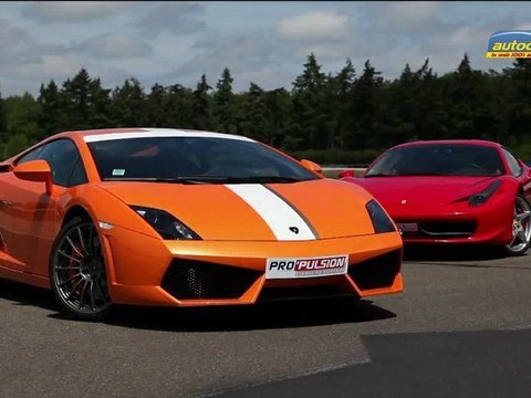 Comparatif Ferrari 458 Italia / Lamborghini Gallardo 550-2 Valentino Balboni