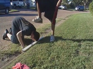 Curb stomp on light tube