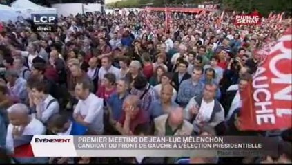 Скачать видео: EVENEMENT,Meeting du front de gauche - discours de Jean-Luc Mélenchon