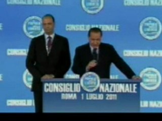 Berlusconi - Votazione Alfano ''Sono emozionato''