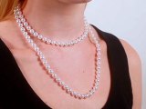 White Akoya Pearl Necklace Size 6.0-6.5 by Pure Pearls