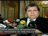 Alan García aboga por recuperación de Hugo Chávez