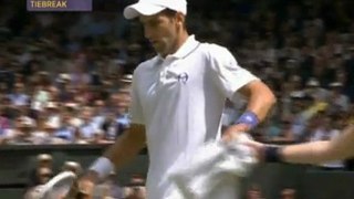 Novak Djokovic vs Tsonga SF WIMBLEDON 2011 [Some minutes]
