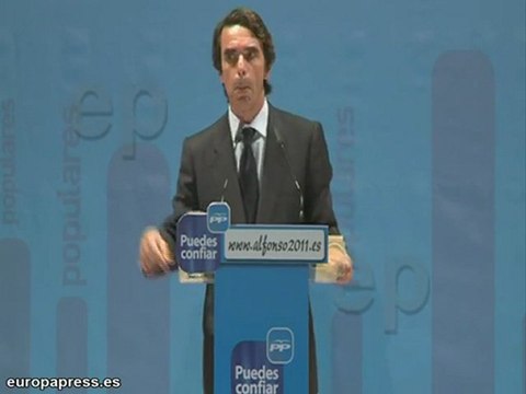 Aznar no acepta presencia de Bildu en elecciones
