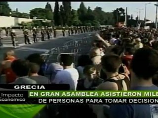 Griegos preparan siguiente gran concentración
