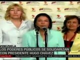 Poderes públicos de Venezuela se solidarizan con Chávez