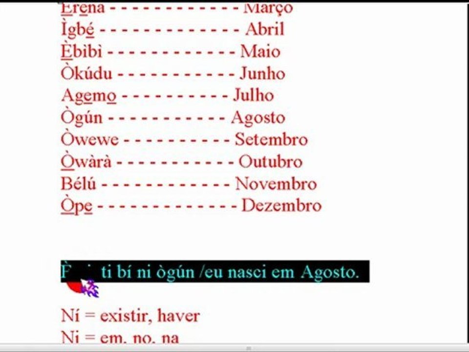 Curso de Yorùbá - Aula 7 (Olùkó Vander)