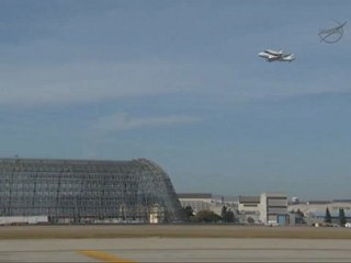 Shuttle Endeavour Flown Over Ames Research Center