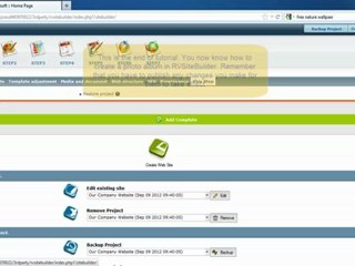 creating a photo album in rvsitebuilder