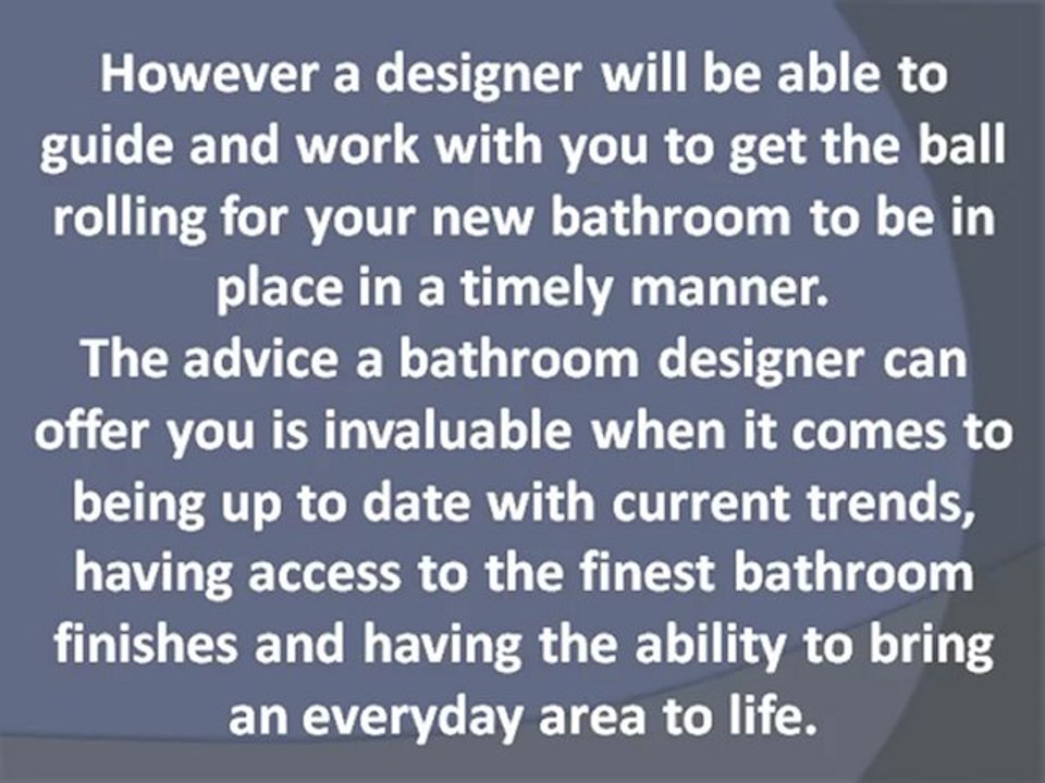 The Designer Bathroom Effect
